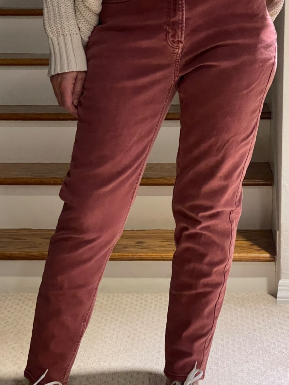 American Eagle brick red mom jeans  stretch pants 2R